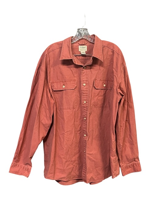 L.L. Bean Other - L.L.Bean Traditional Fit Shirt Men’s XL Red 100% Cotton Button Front Casual
